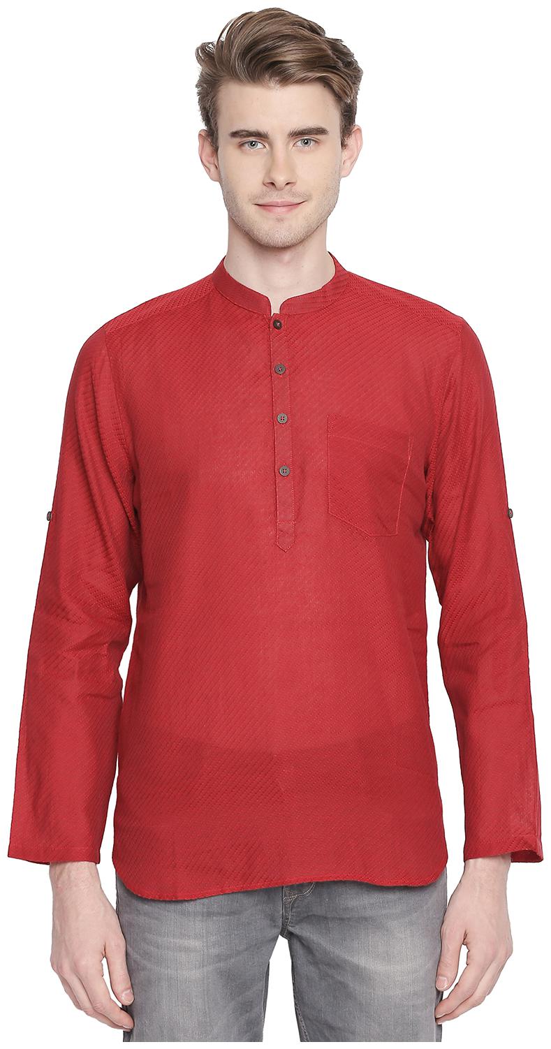 

Indus Route by Pantaloons Men Maroon Regular Fit Kurta