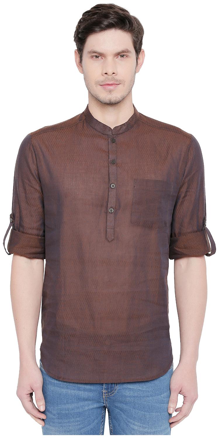 

Indus Route by Pantaloons Men Brown Regular Fit Kurta