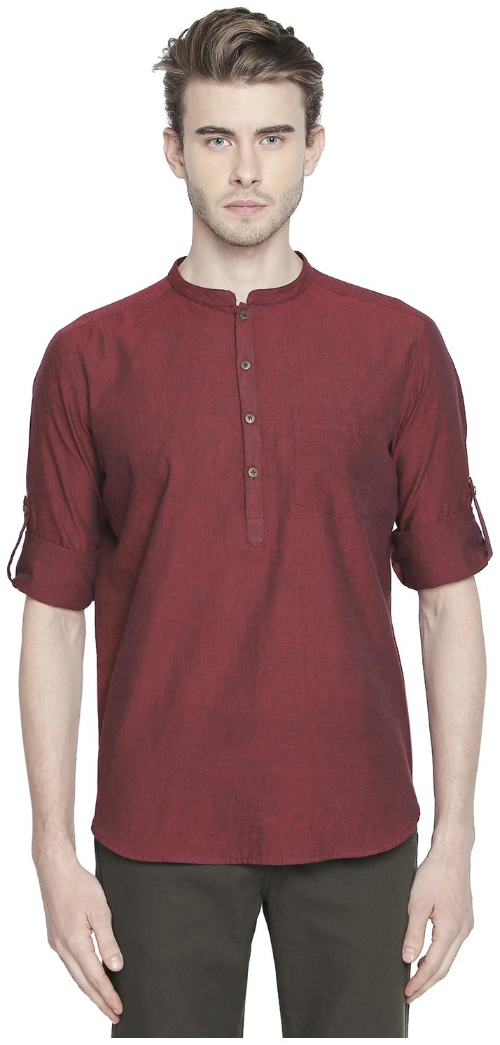 

Indus Route by Pantaloons Men Maroon Regular Fit Kurta