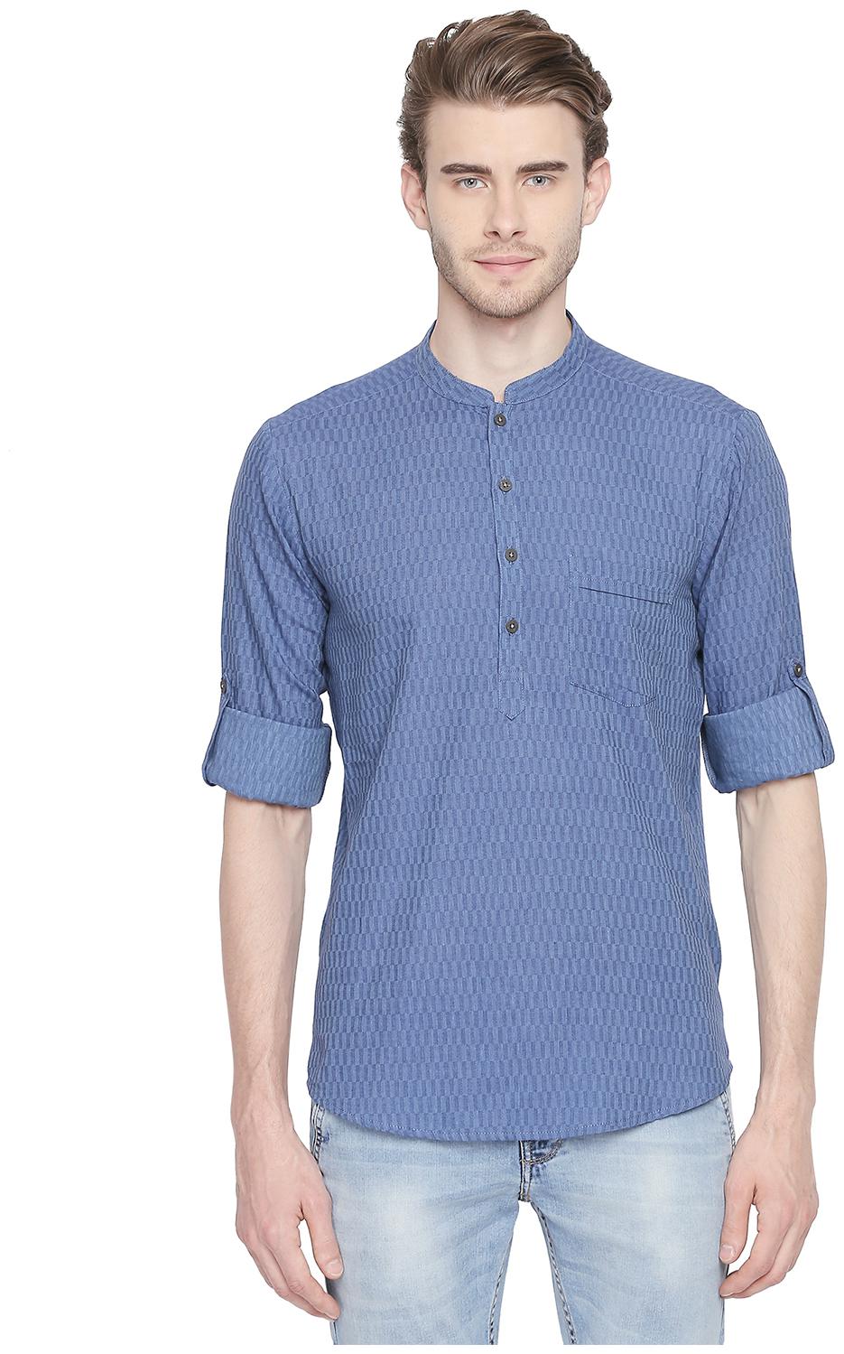 

Indus Route by Pantaloons Men Blue Regular Fit Kurta