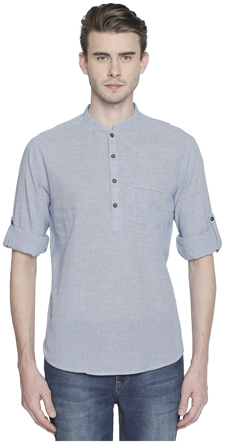 

Indus Route by Pantaloons Men Blue Regular Fit Kurta