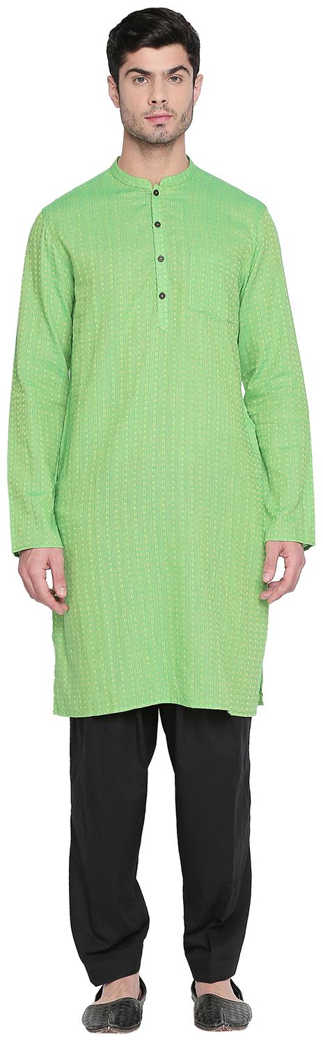 

Indus Route by Pantaloons Men Green Regular Fit Kurta