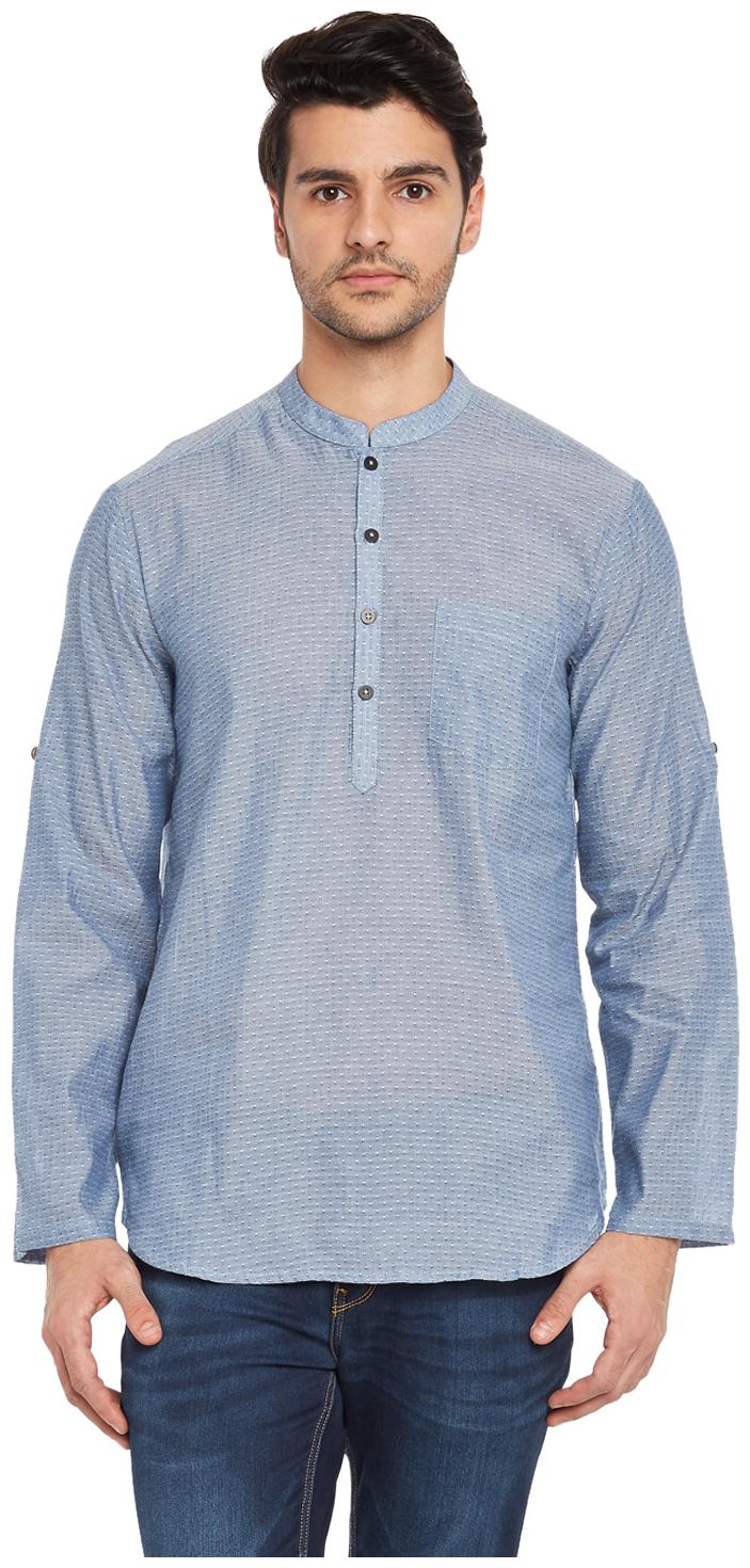 

Indus Route by Pantaloons Men Blue Regular Fit Kurta