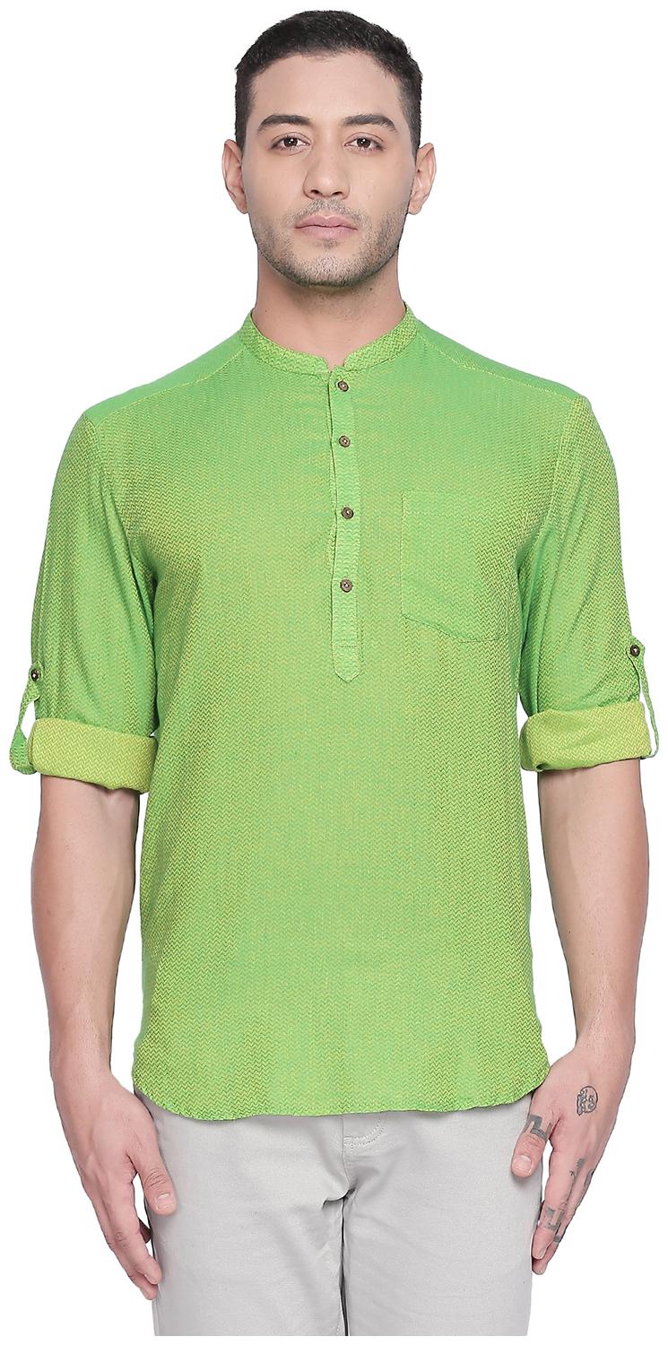 

Indus Route by Pantaloons Men Green Regular Fit Kurta