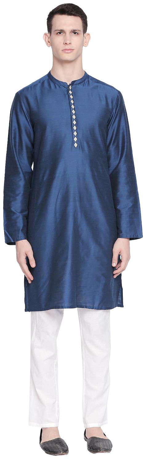

Indus Route by Pantaloons Men Blue Regular Fit Kurta