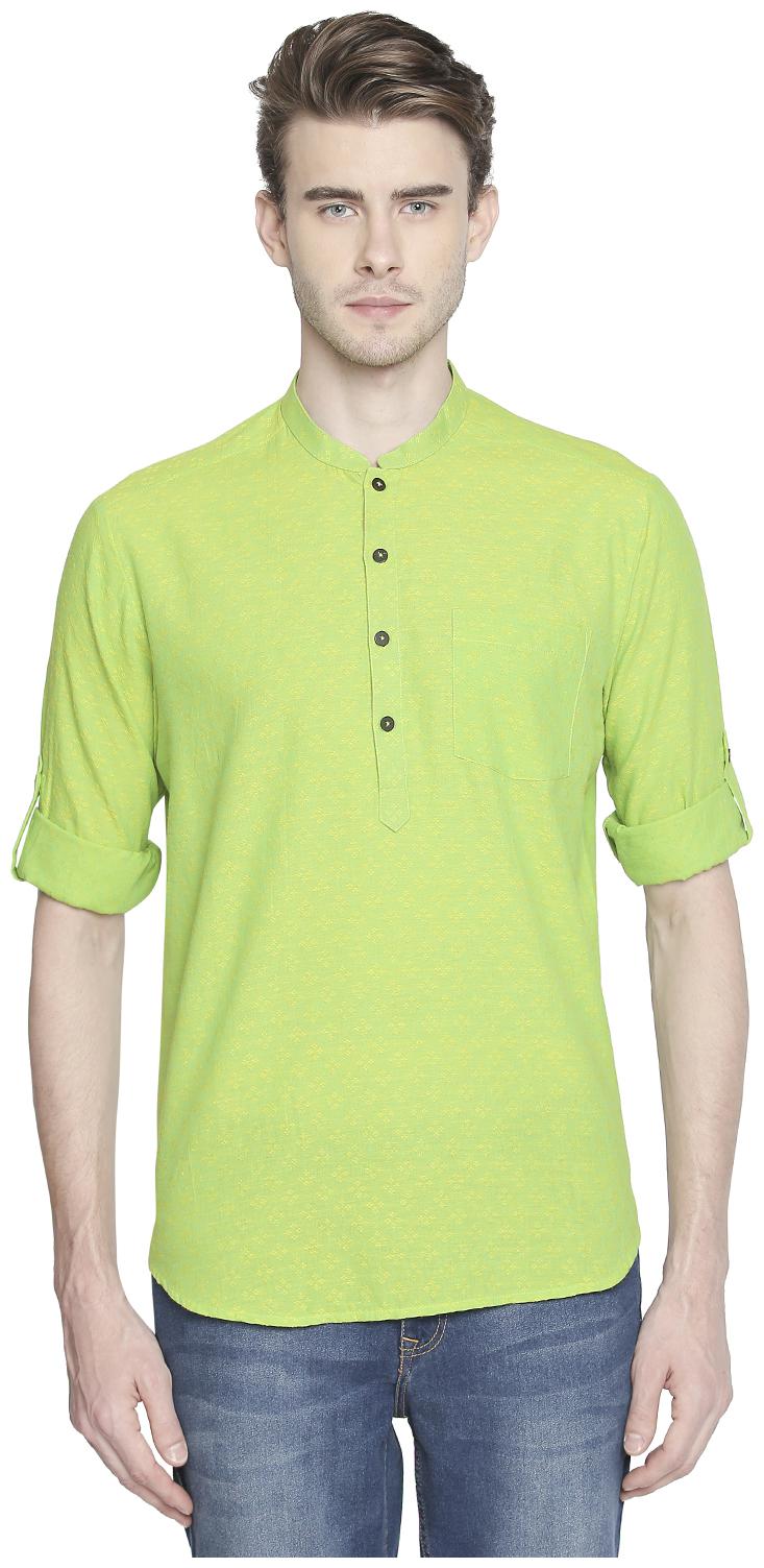 

Indus Route by Pantaloons Men Green Regular Fit Kurta