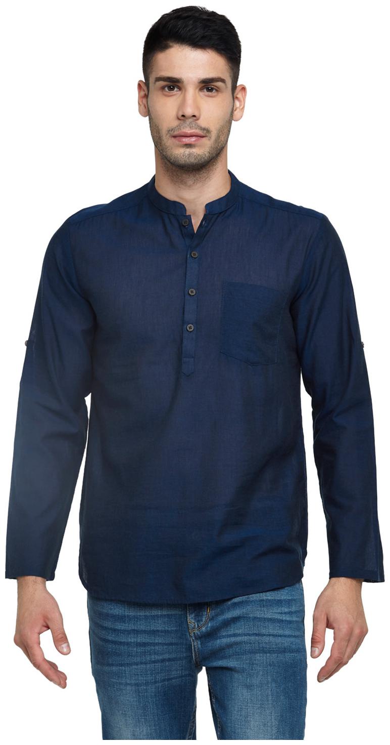 

Indus Route by Pantaloons Men Blue Regular Fit Kurta