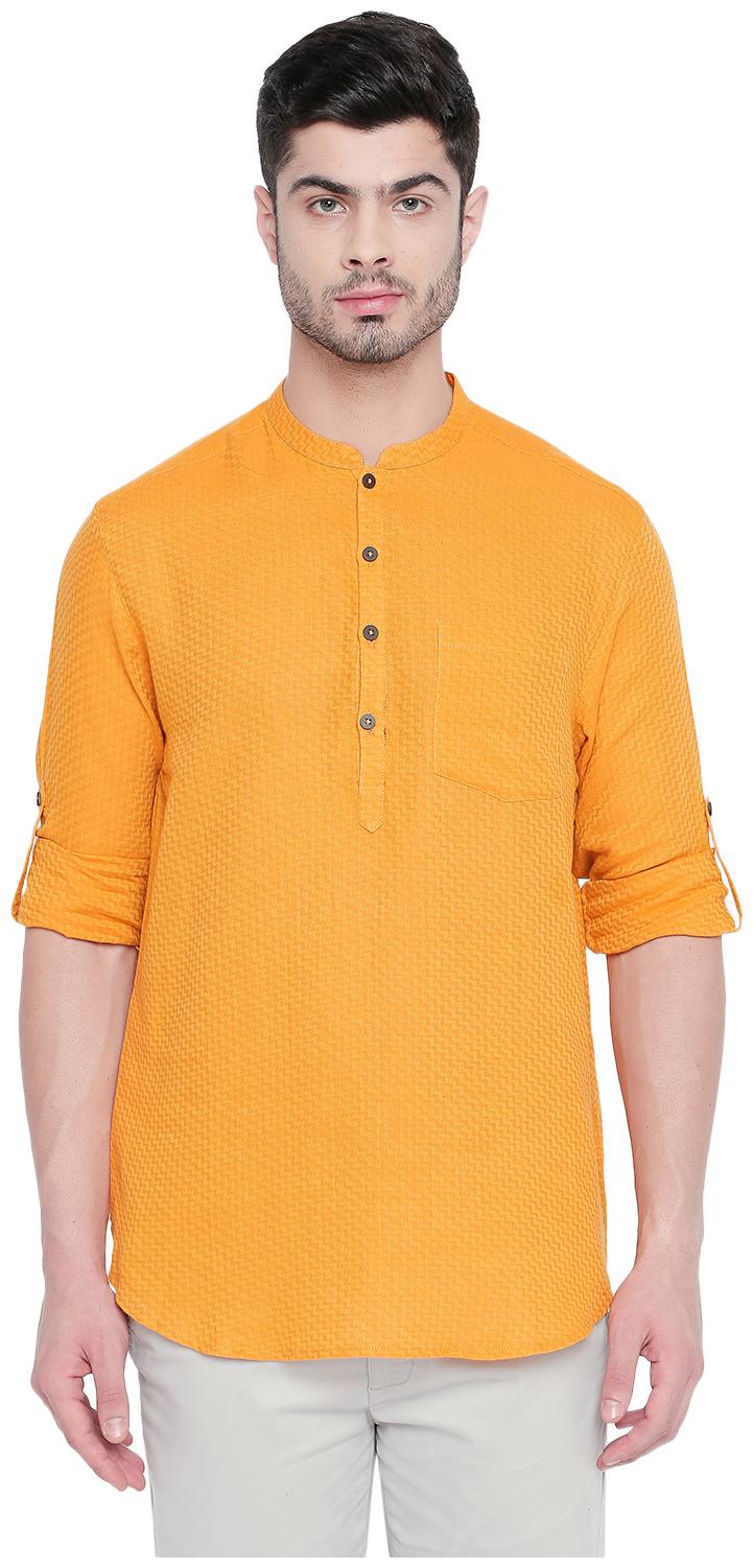 

Indus Route by Pantaloons Men Yellow Regular Fit Kurta