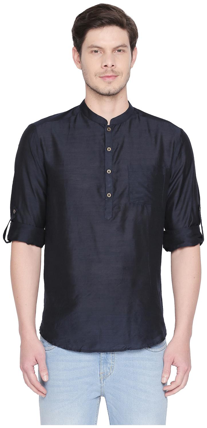 

Indus Route by Pantaloons Men Blue Regular Fit Kurta