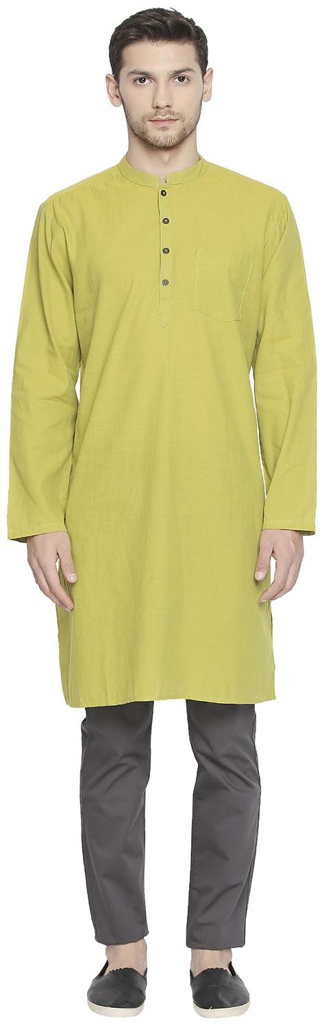 

Indus Route by Pantaloons Men Green Regular Fit Kurta
