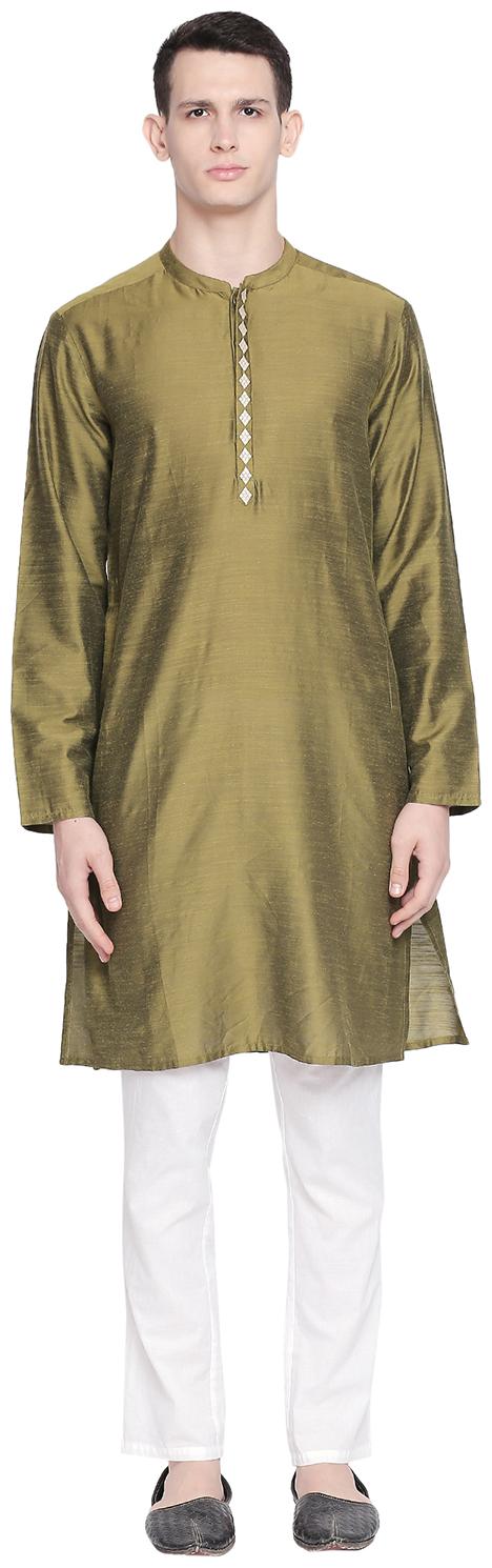 

Indus Route by Pantaloons Men Green Regular Fit Kurta