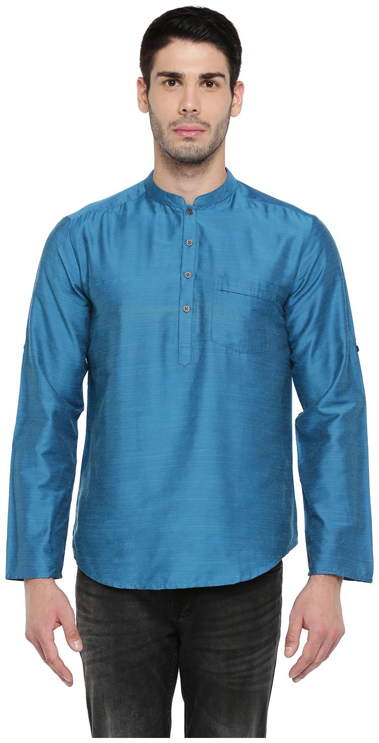 

Indus Route by Pantaloons Men Blue Regular Fit Kurta