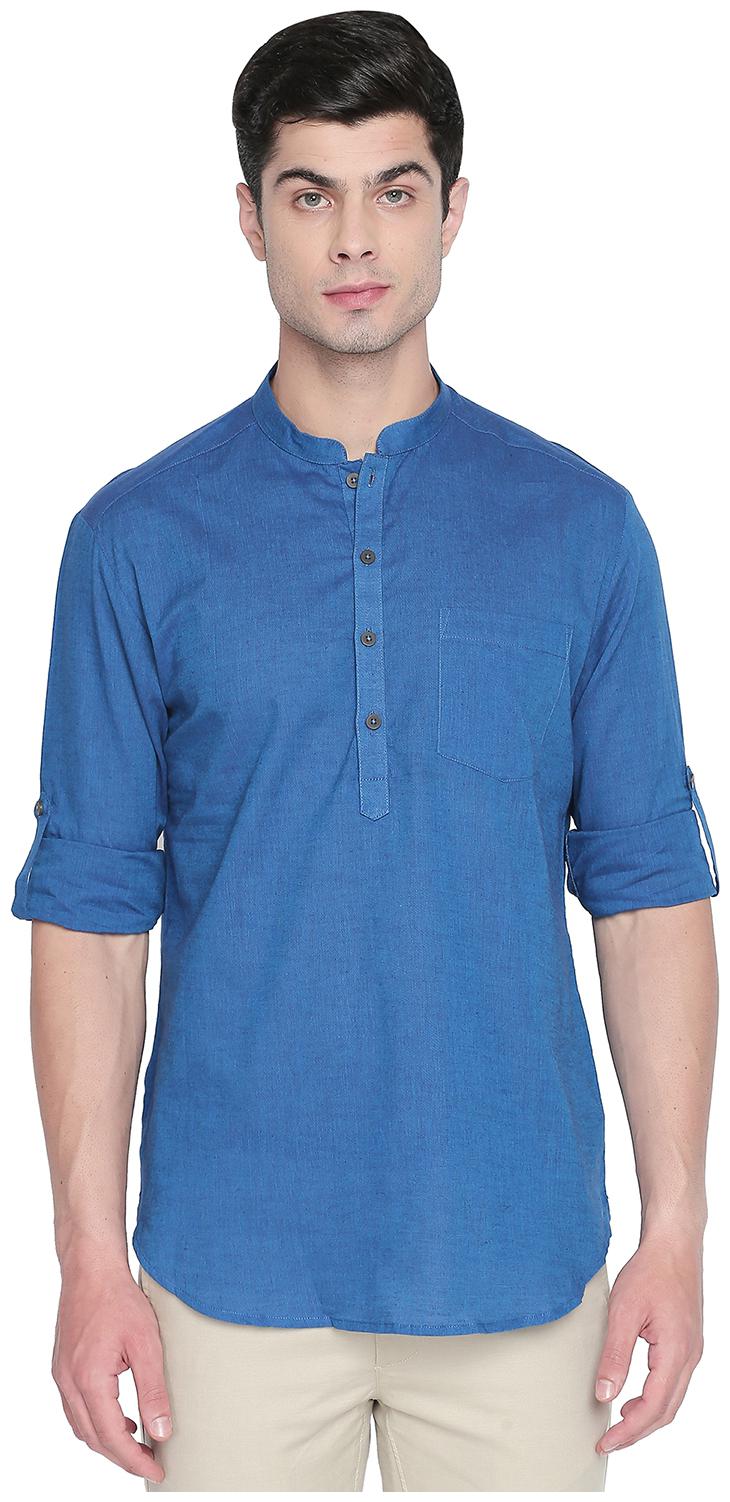 

Indus Route by Pantaloons Men Blue Regular Fit Kurta