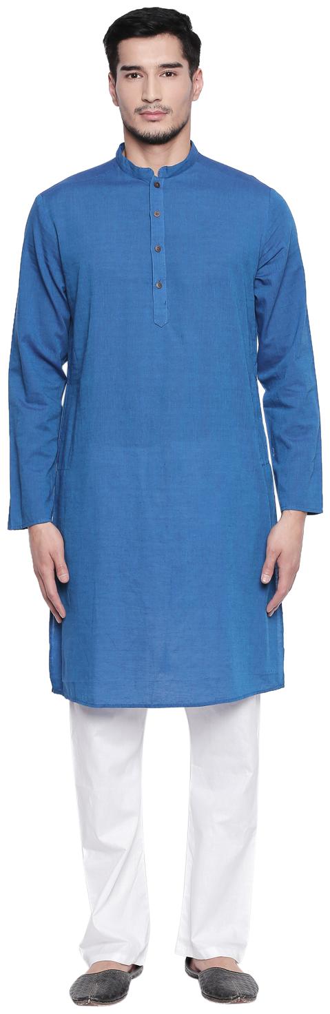 

Indus Route by Pantaloons Men Blue Regular Fit Kurta