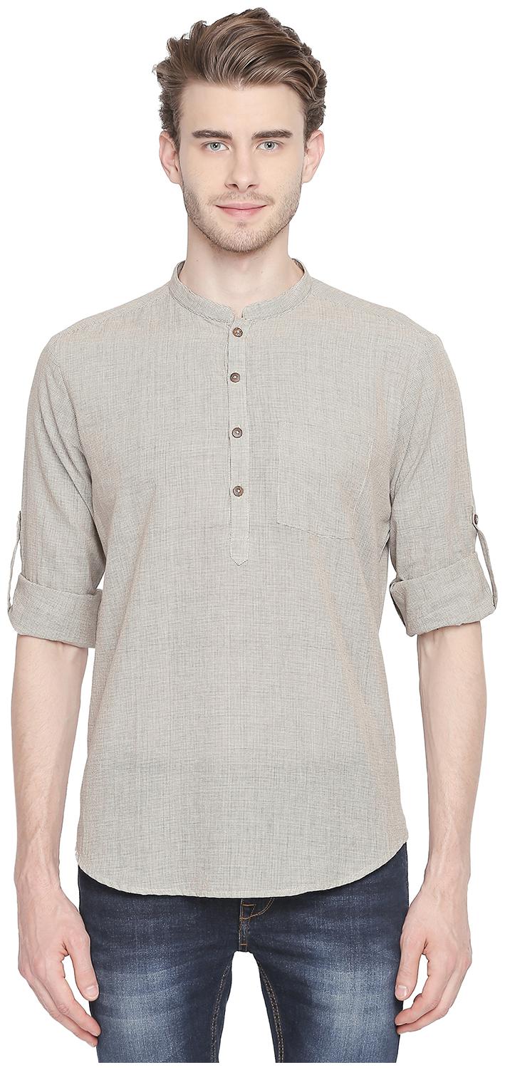 

Indus Route by Pantaloons Men Beige Regular Fit Kurta