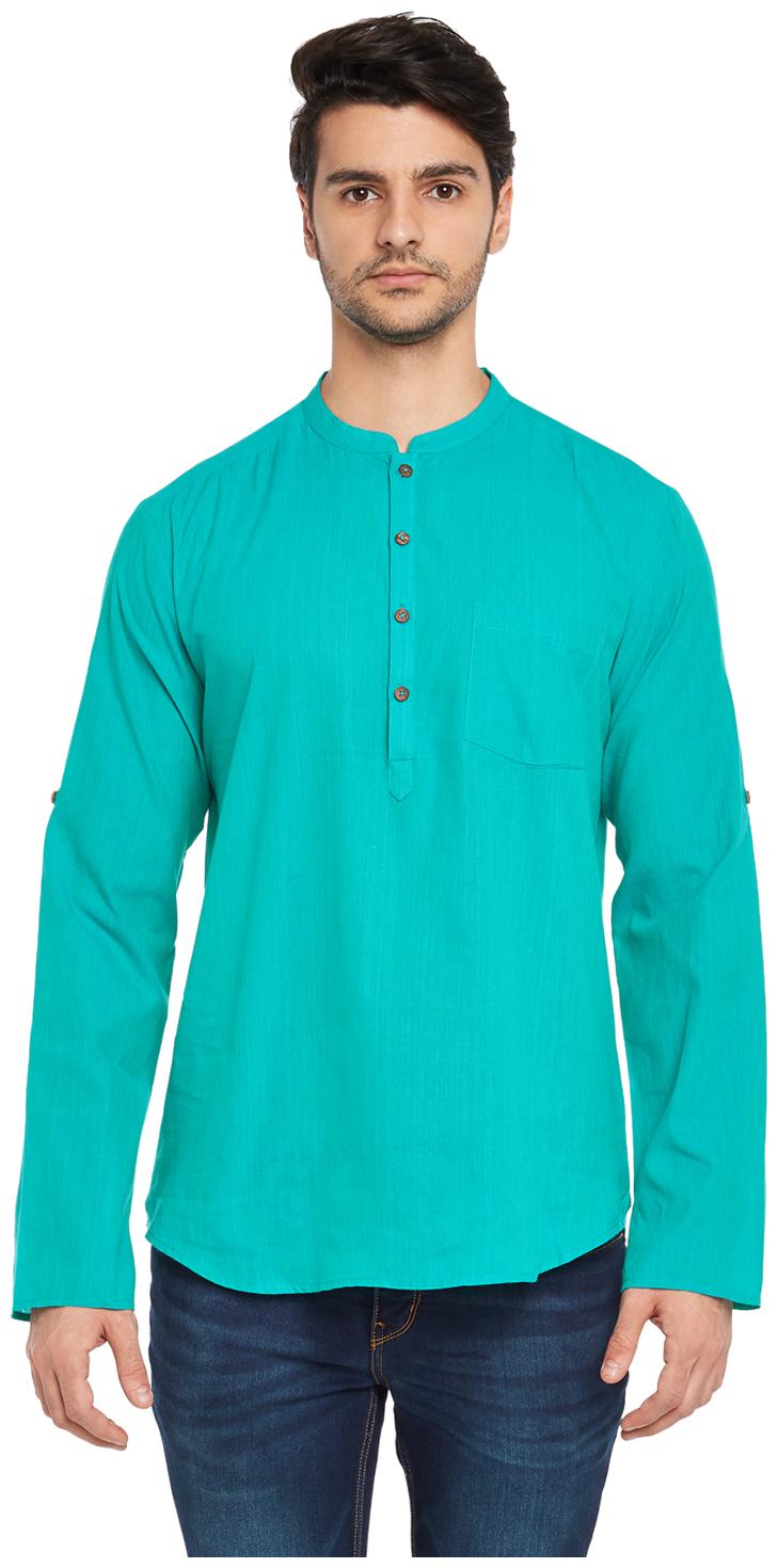 

Indus Route by Pantaloons Men Green Regular Fit Kurta