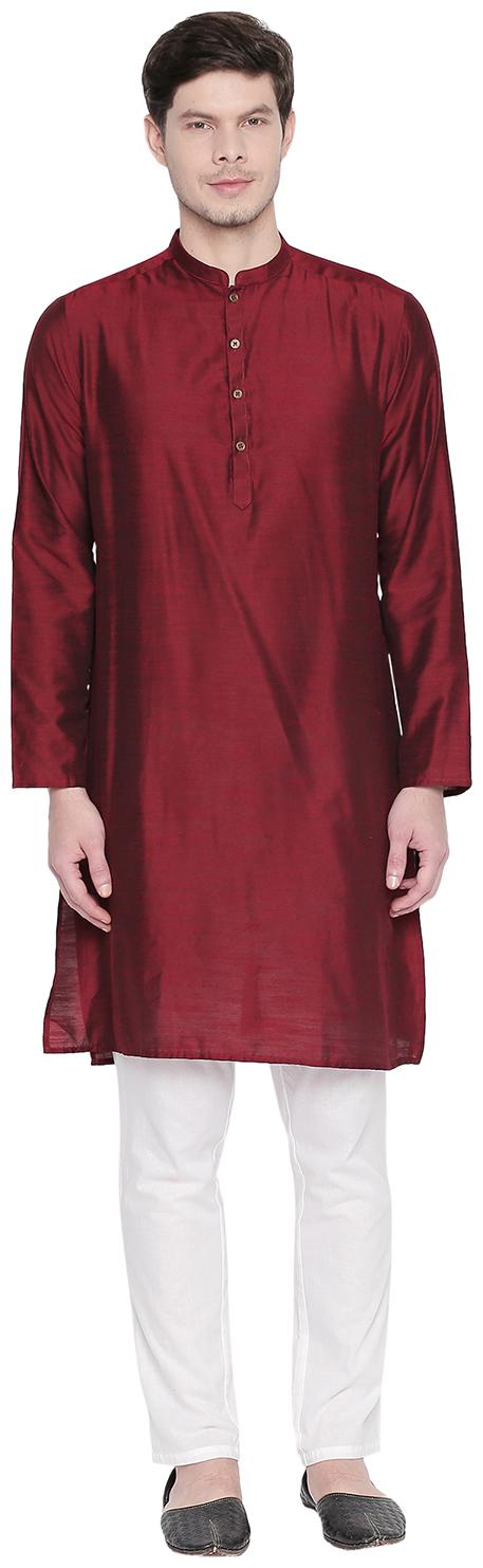 

Indus Route by Pantaloons Men Maroon Regular Fit Kurta