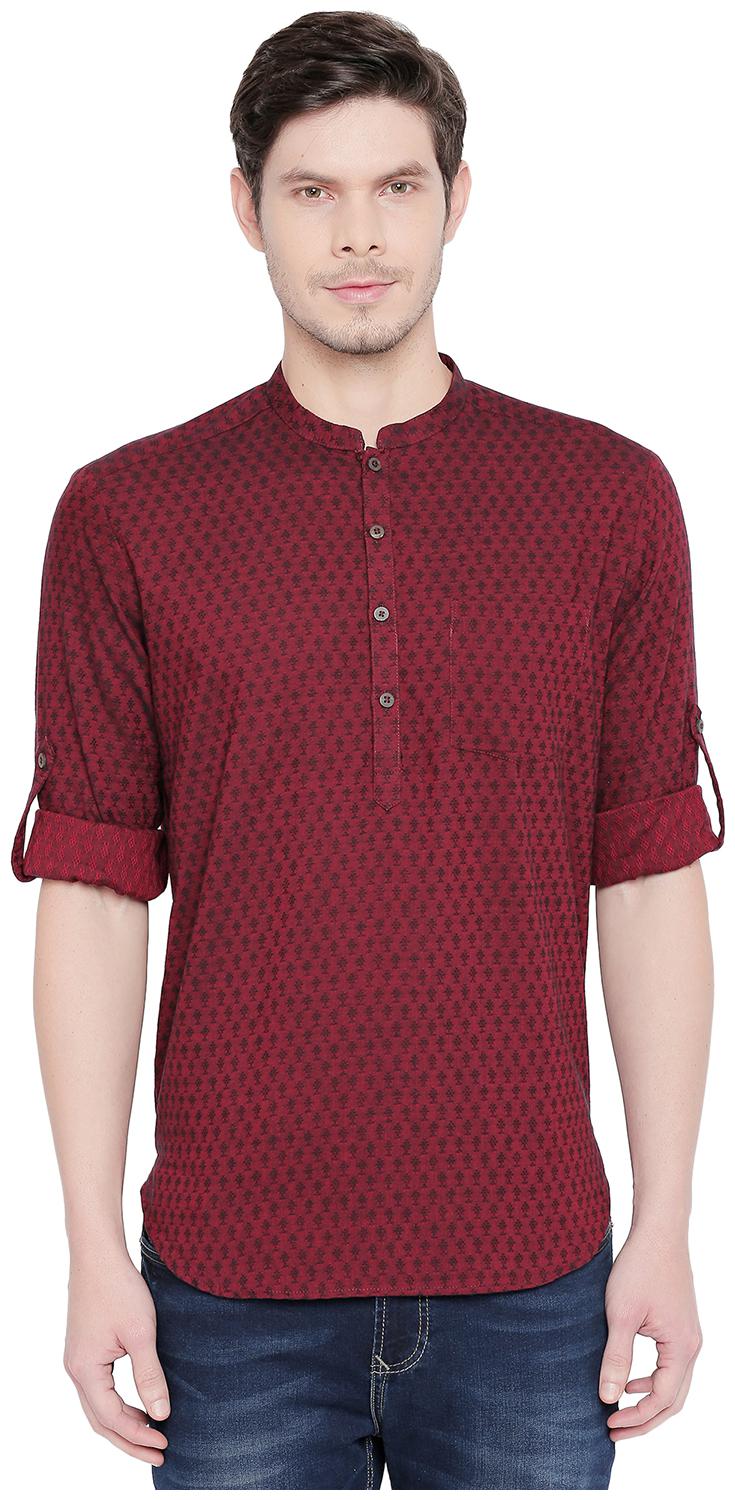 

Indus Route by Pantaloons Men Maroon Regular Fit Kurta