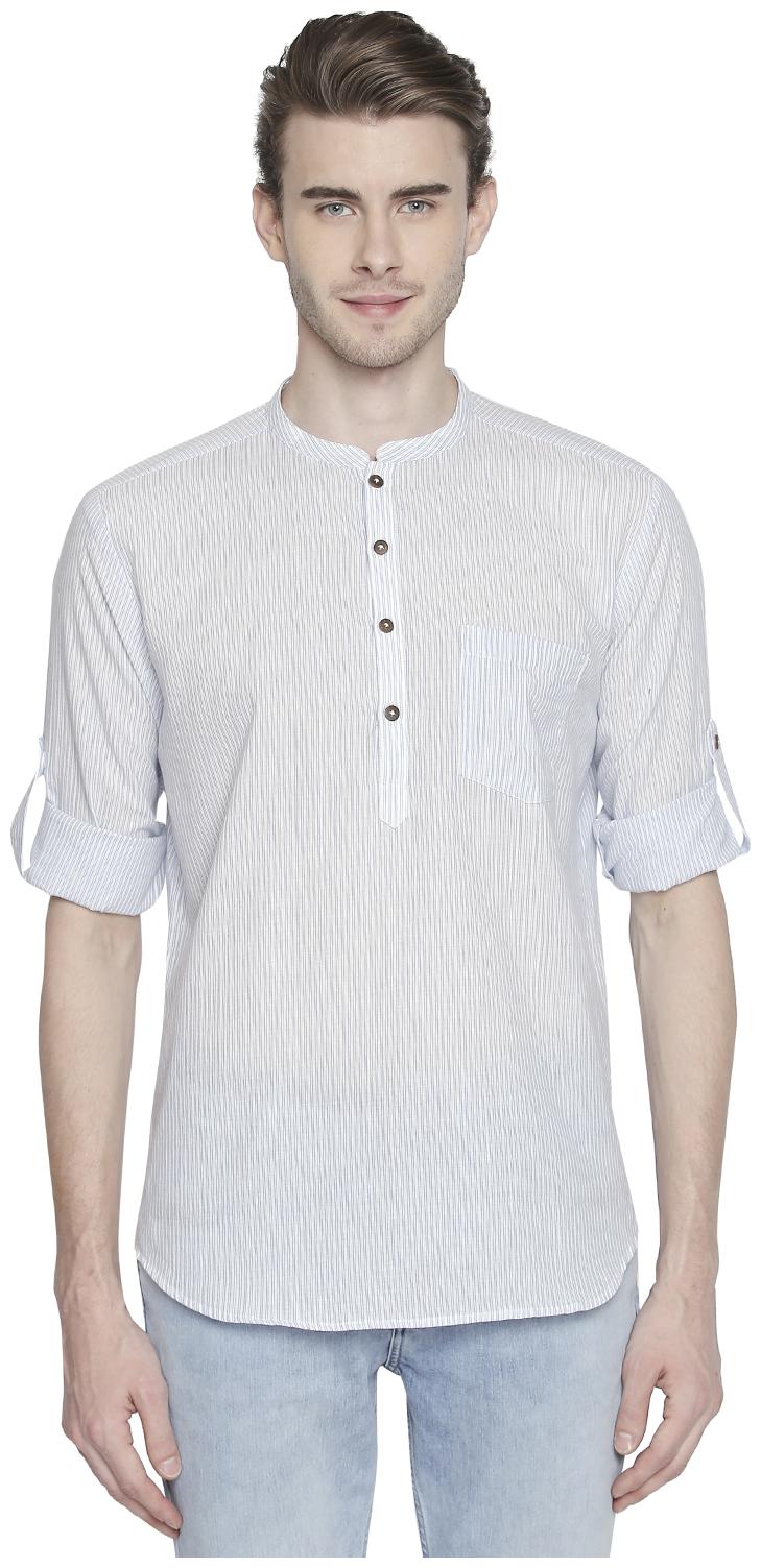 

Indus Route by Pantaloons Men Blue Regular Fit Kurta