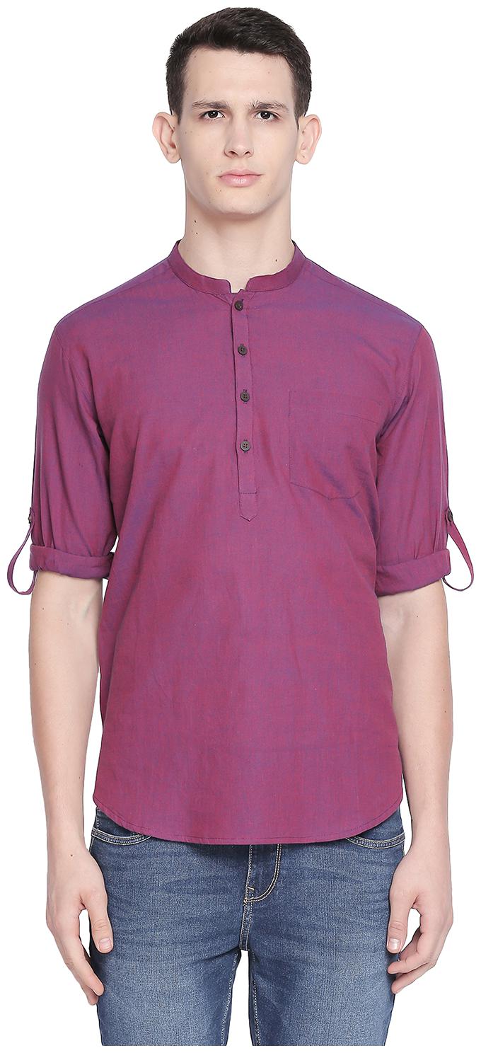 

Indus Route by Pantaloons Men Purple Regular Fit Kurta