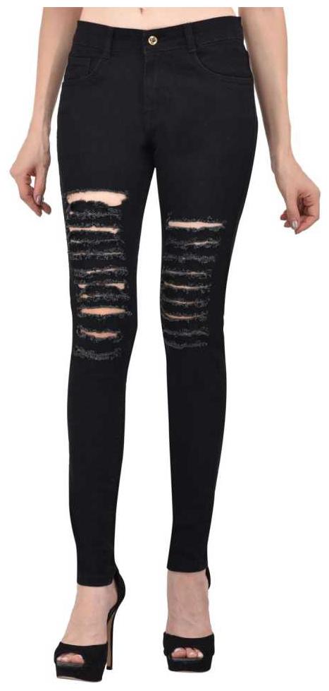

Inispire2Fashion Women Black Slim fit Jeans