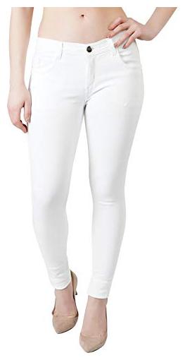 

Inispire2Fashion Women White Slim fit Jeans