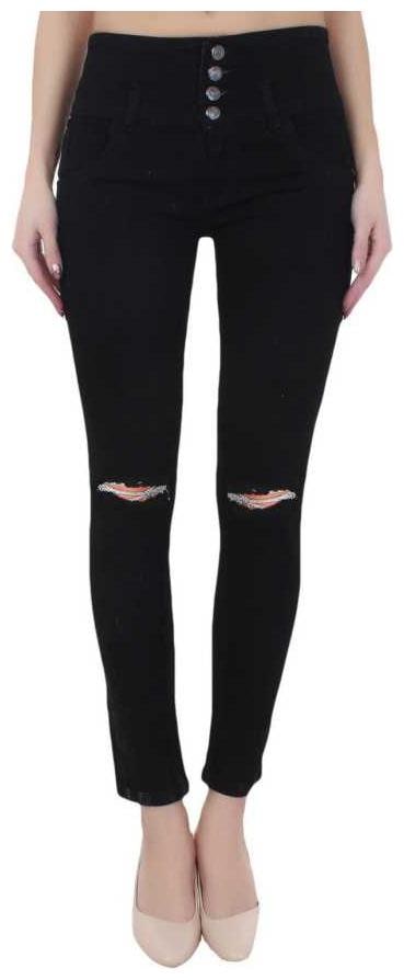 

Inispire2Fashion Women Black Straight fit Jeans