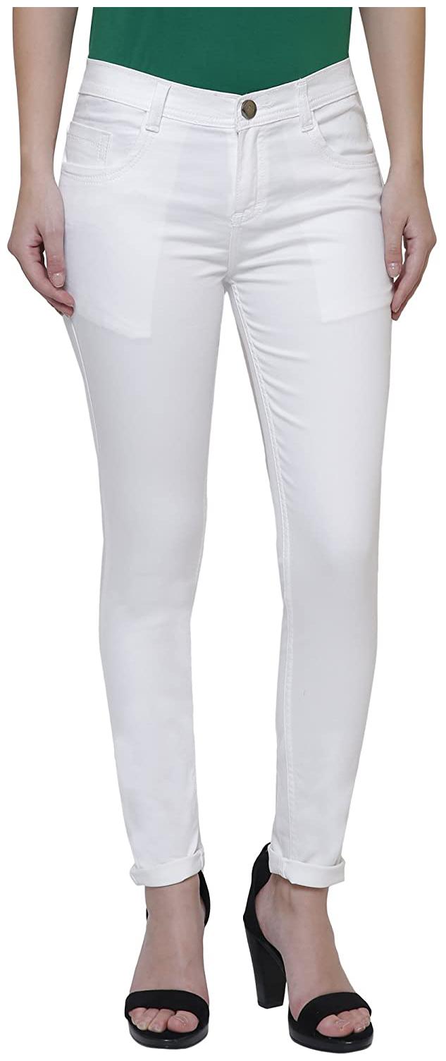 

Inispire2Fashion Women White Slim fit Jeans