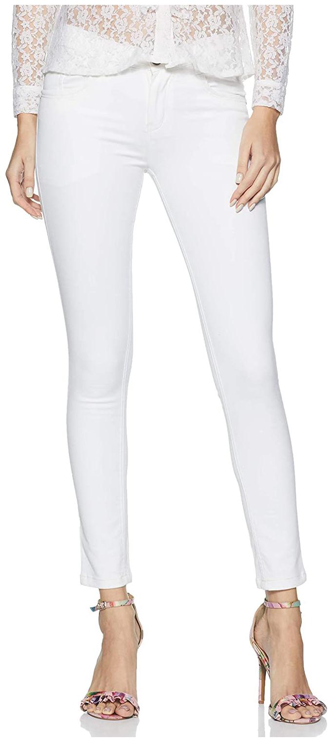 

Inispire2Fashion Women White Slim fit Jeans