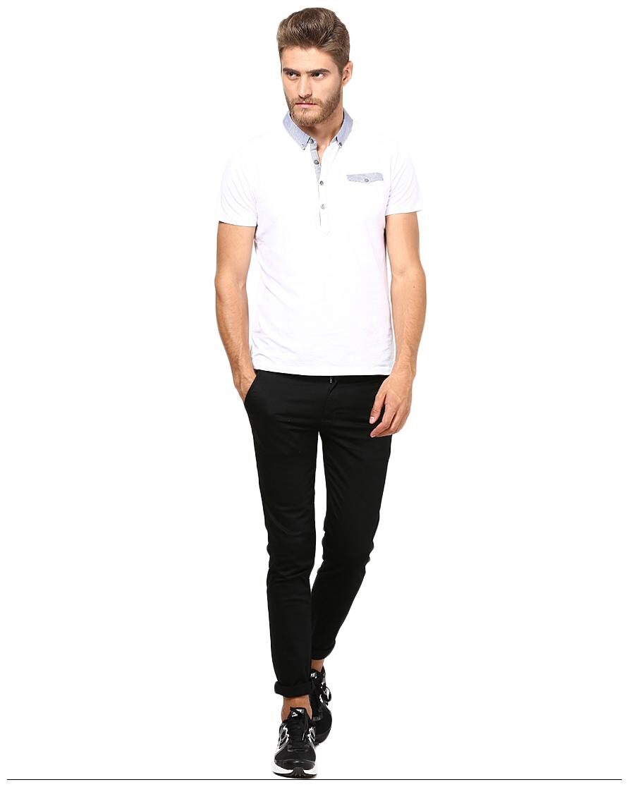 

Inspire Black Slim Casual Chinos