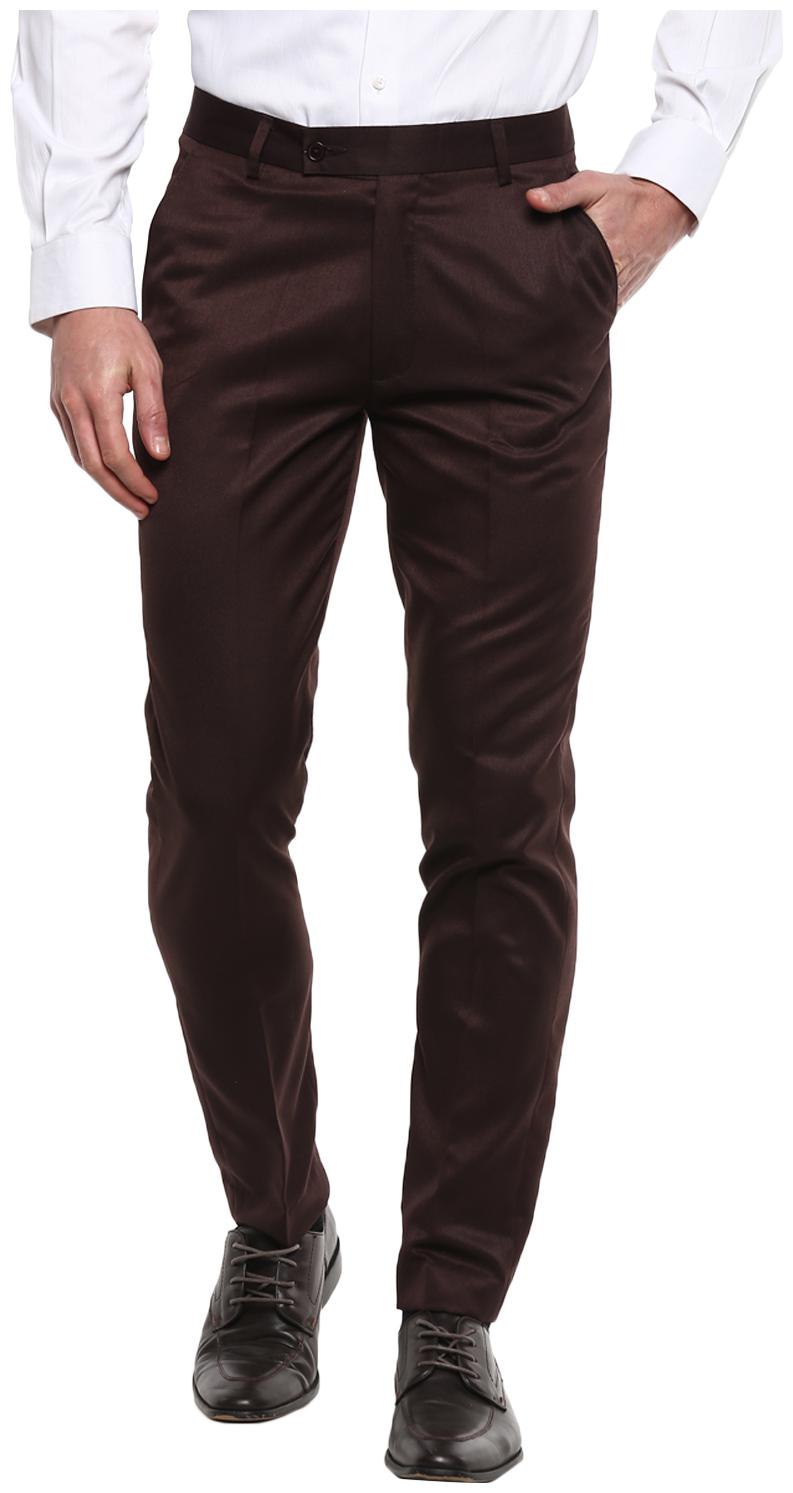 

INSPIRE CLOTHING INSPIRATION Men Solid Slim Fit Formal Trouser - Brown