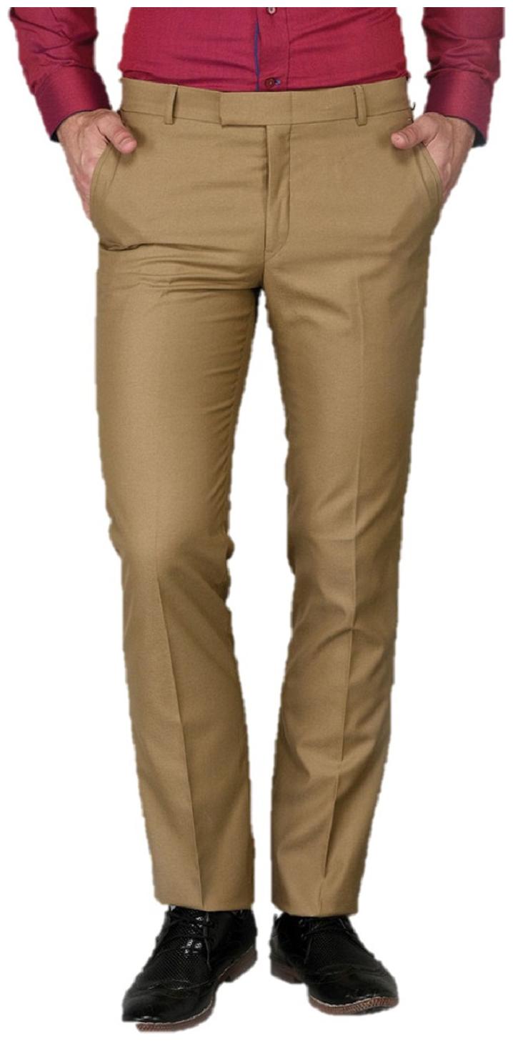 

INSPIRE CLOTHING INSPIRATION Men Solid Slim Fit Formal Trouser - Gold