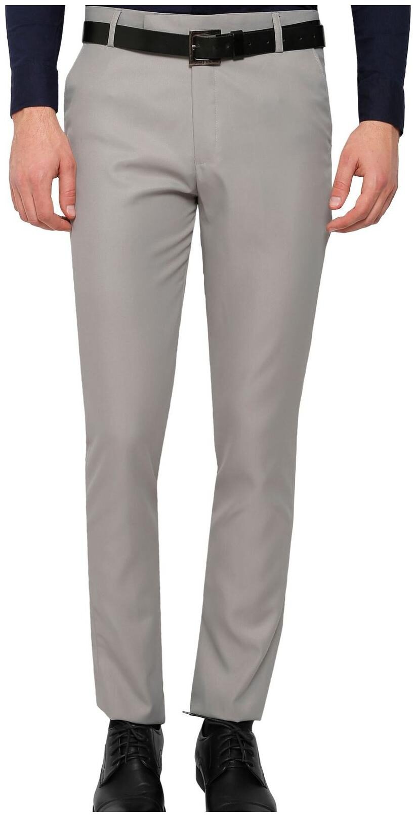 

Inspire Men Solid Regular Fit Formal Trouser - Grey