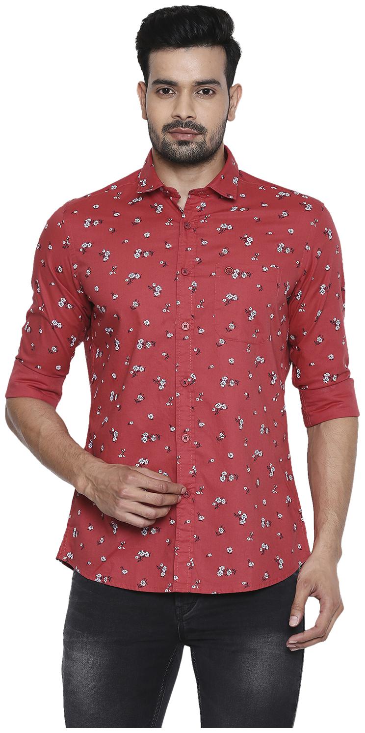 

Integriti Men Red Floral Slim Fit Casual Shirt