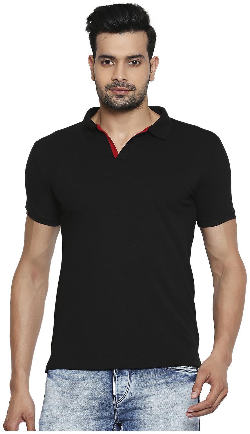 

Integriti Men Black Regular fit Cotton Blend Polo collar T-Shirt - Pack Of 1