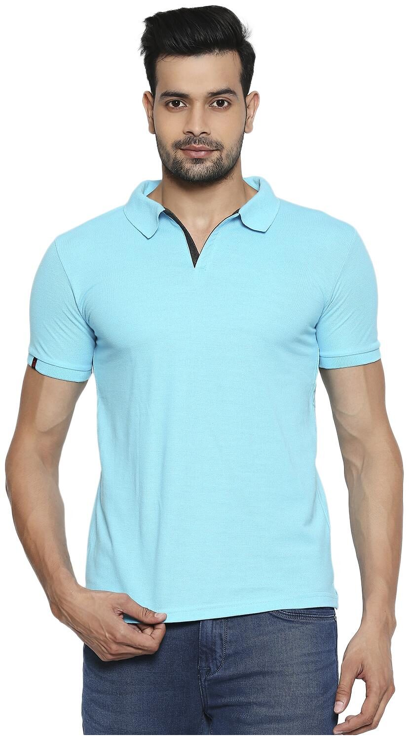

Integriti Men Blue Regular fit Cotton Blend Polo collar T-Shirt - Pack Of 1