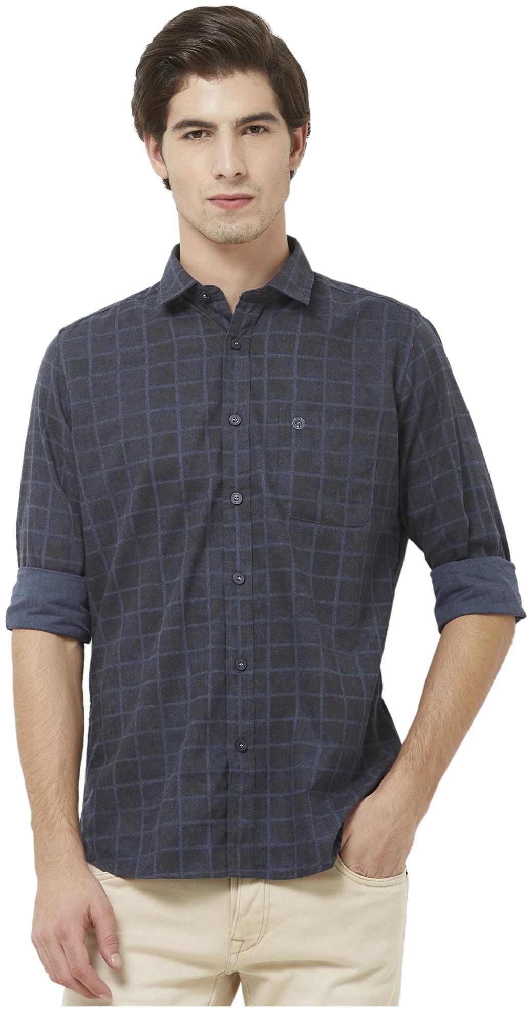 

Integriti Men Grey Checked Slim Fit Casual Shirt