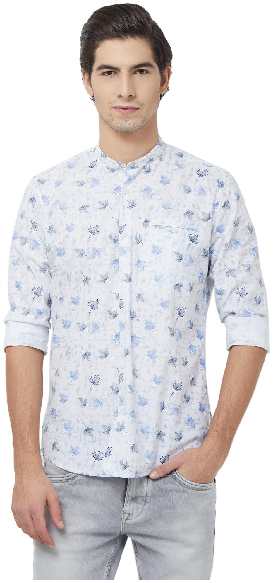

Integriti Men White Printed Slim Fit Casual Shirt
