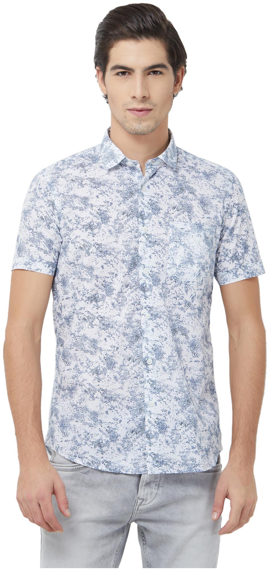 

Integriti Men White Printed Slim Fit Casual Shirt