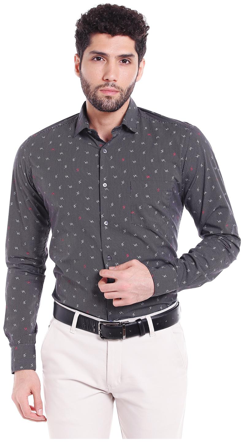 

Integriti Men Grey Printed Regular Fit Casual Shirt