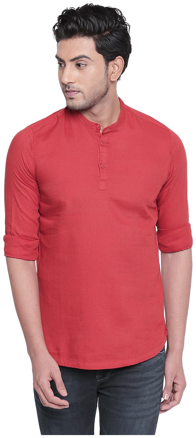 

Integriti Men Red Solid Slim Fit Casual Shirt