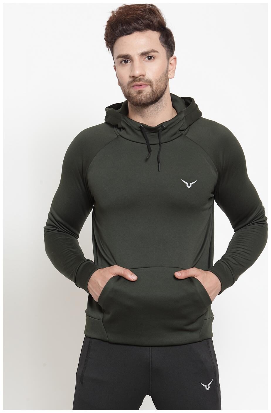 

Invincible Men Green Hooded Sweatshirt