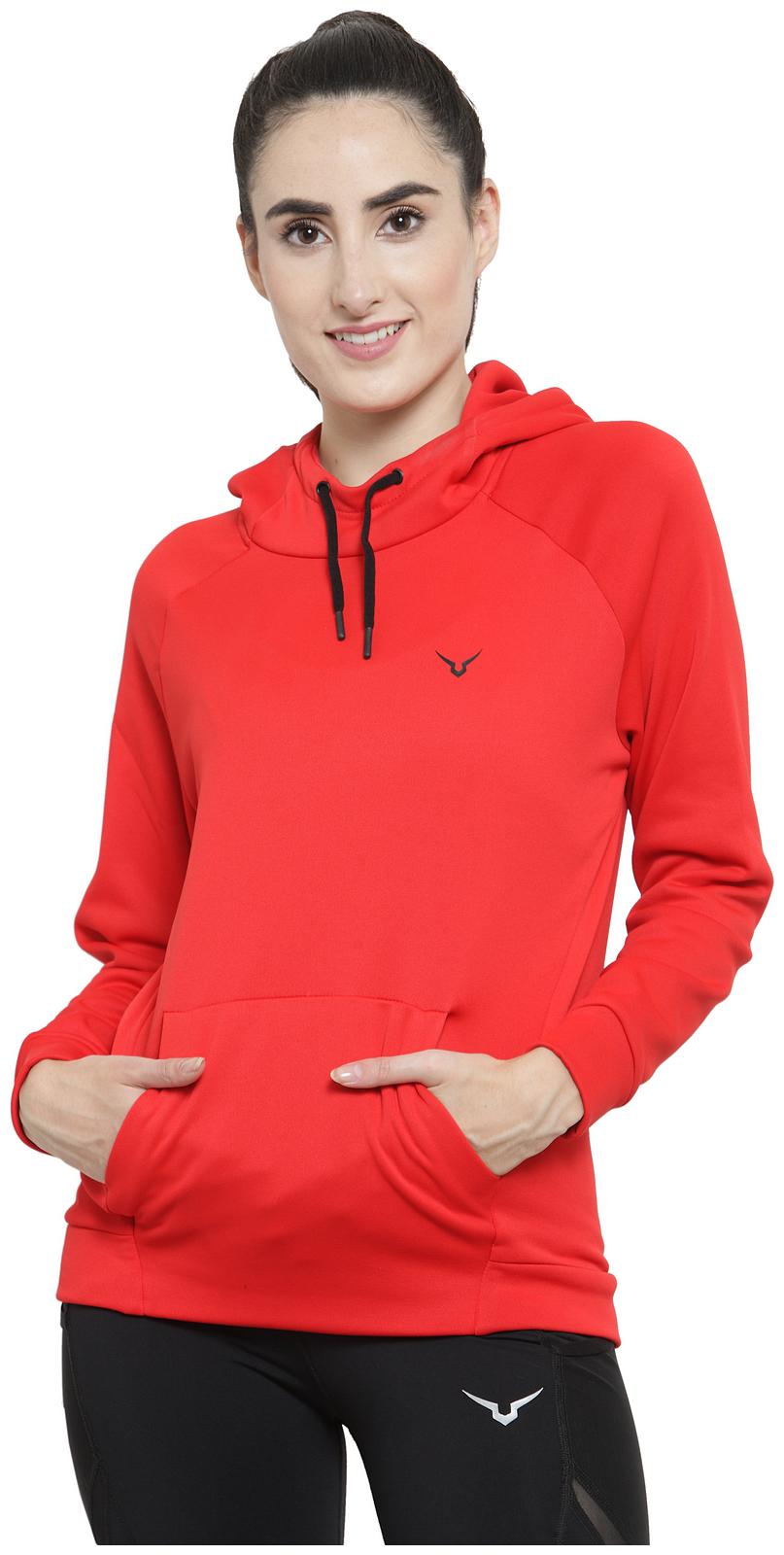 

Invincible Women Solid Hoodie - Red