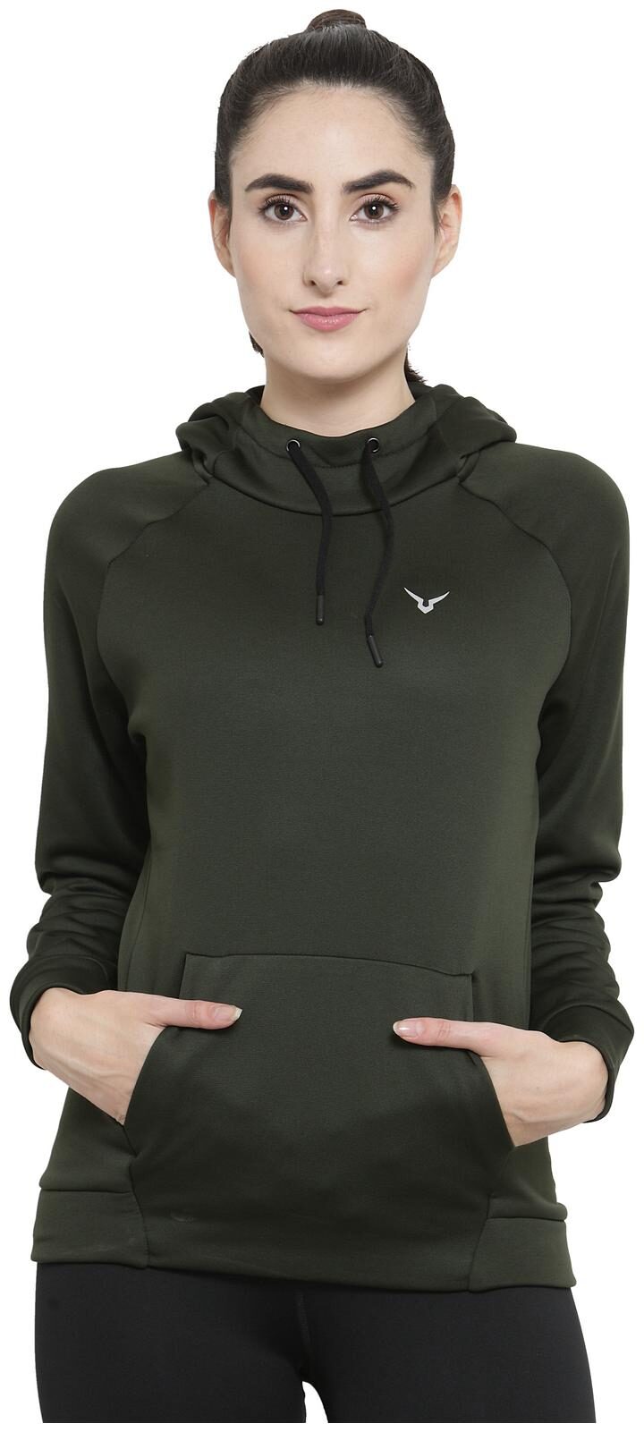 

Invincible Women Solid Hoodie - Green