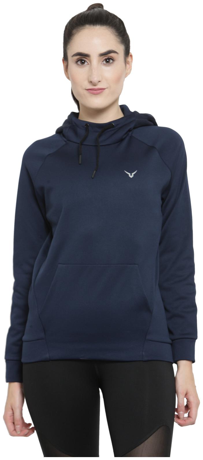 

Invincible Women Solid Hoodie - Blue