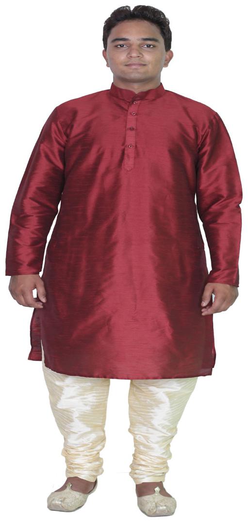 

Inyour Maroon Solid Kurta and Pyjamas