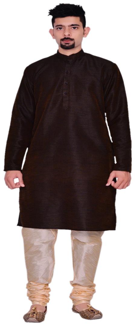 

Inyour Brown Solid Kurta and Pyjamas