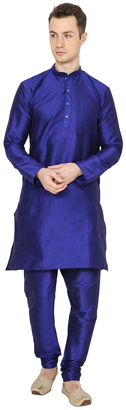 

Inyour Blue Solid Kurta and Pyjamas