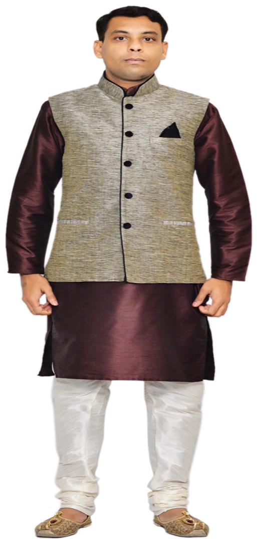 

Inyour Purple Solid Kurta and Pyjamas With Jacket