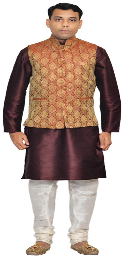 

Inyour Purple Printed Kurta and Pyjamas With Jacket